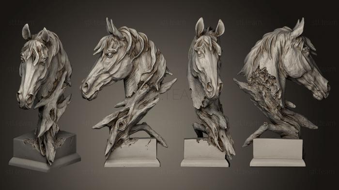 Маски и морды животных Скульптура лошади 2